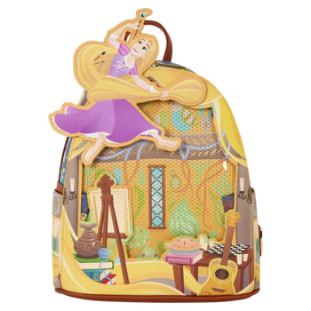 Loungefly - Tangled Rapunzel Glow Pin Trader Mini Backpack