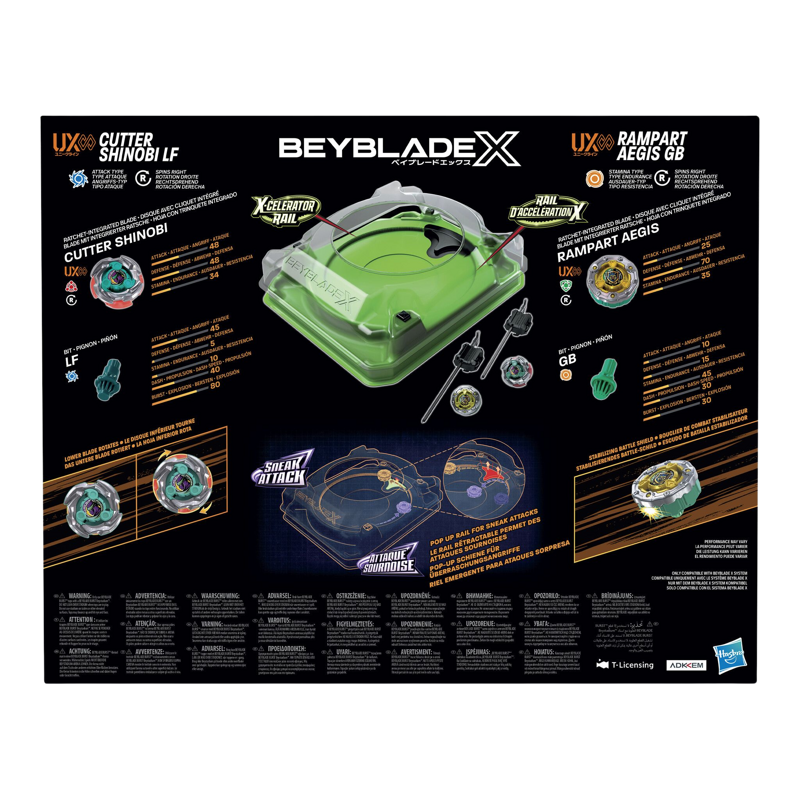 Beyblade X | Sneak Attack Battle Set | Chaos Cards