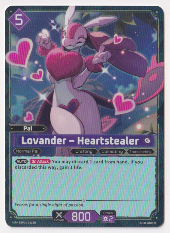Lovander - Heartstealer : EBP01-081SR SETNAME - Palworld Card Game ...