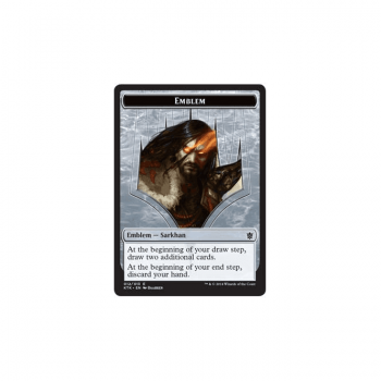 Emblem - Sarkhan, the Dragonspeaker (TOKEN) : KHANS OF TARKIR TOKEN 12/13 - Magic the Gathering Single Card
