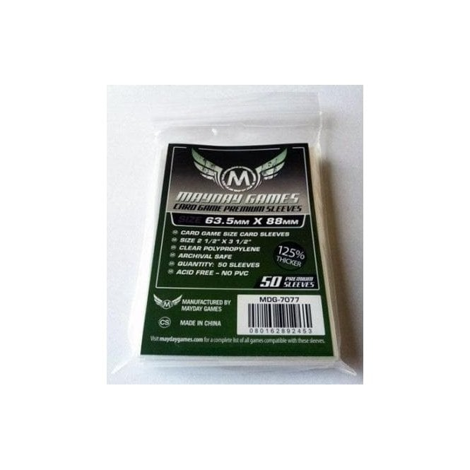 Mayday Sleeves Standard Size (63.5 x 88 mm) Premium Thick | Chaos Cards Mayday Sleeves Standard Size (63.5 x 88 mm) Premium Thick | Chaos Cards