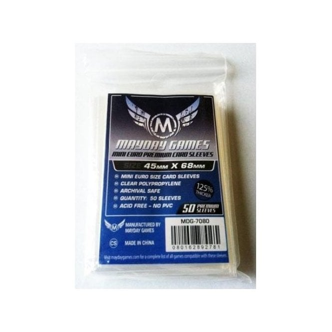 mayday mini euro card sleeves Games Sleeve 45 MM X 68 MM (4x100 Pack, 400 Sleeves) : Everything Else This pack contains 100 sleeves 500 Mayday Games Mini European