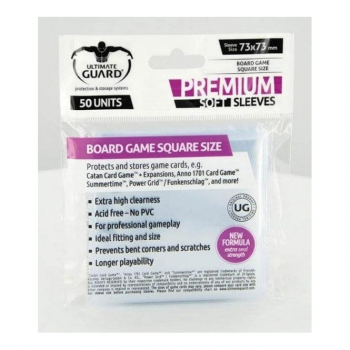 Ultimate Guard Premium Sleeves for Board Game Cards Square (50)