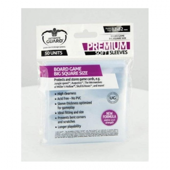 Ultimate Guard Premium Sleeves for Board Game Cards Big Square (50)