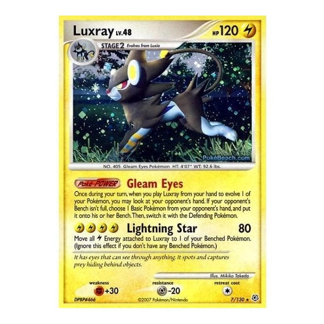 Pokemon Single Card Diamond Pearl Reverse Holo 007 130 Luxray Chaos Cards Pokemon Single Card Diamond Pearl Reverse Holo 007 130 Luxray Chaos Cards