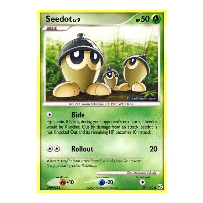 Pokemon Single Card DIAMOND PEARL Reverse Holo 097 130 Seedot 