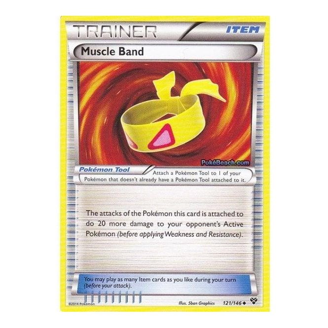 muscle band pokemon card Pokmon Tool for Pokmon TCG Y Single Card Uncommon Muscle Band #121 Pokemon 2014 Charizard Mega Battle