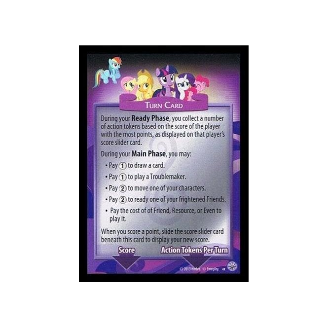 MY LITTLE PONY Reference Card - Turn Card | Chaos Cards