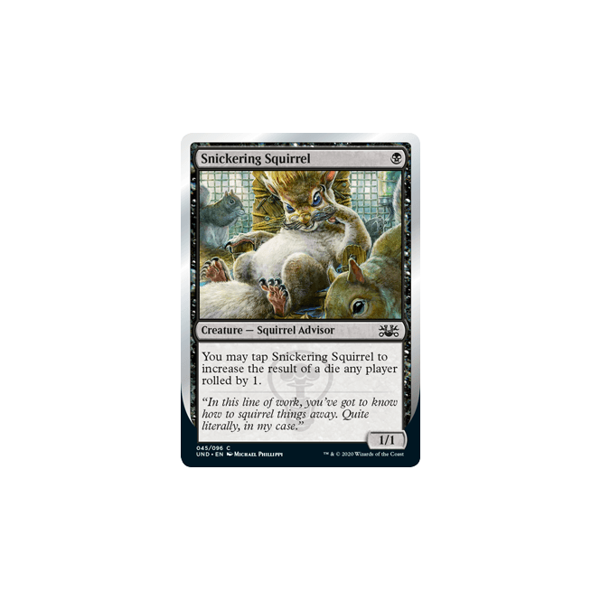 Snickering Squirrel : UNSANCTIONED 045/096 - Magic the Gathering Single Card Snickering Squirrel : UNSANCTIONED 045/096 - Magic the Gathering Single Card