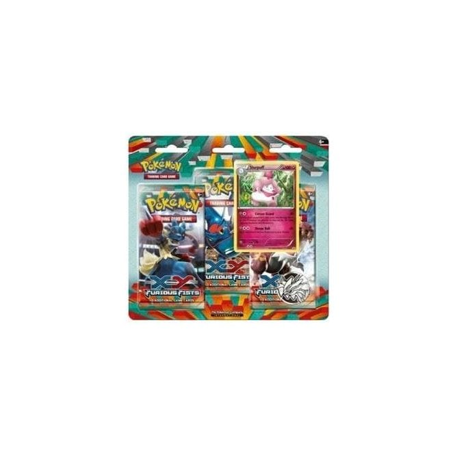 Pokemon 3 Pack Blister (3 Packs + Holo + Coin) : Slurpuff - XY Furious Fists | Chaos Cards Pokemon 3 Pack Blister (3 Packs + Holo + Coin) : Slurpuff - XY Furious Fists | Chaos Cards