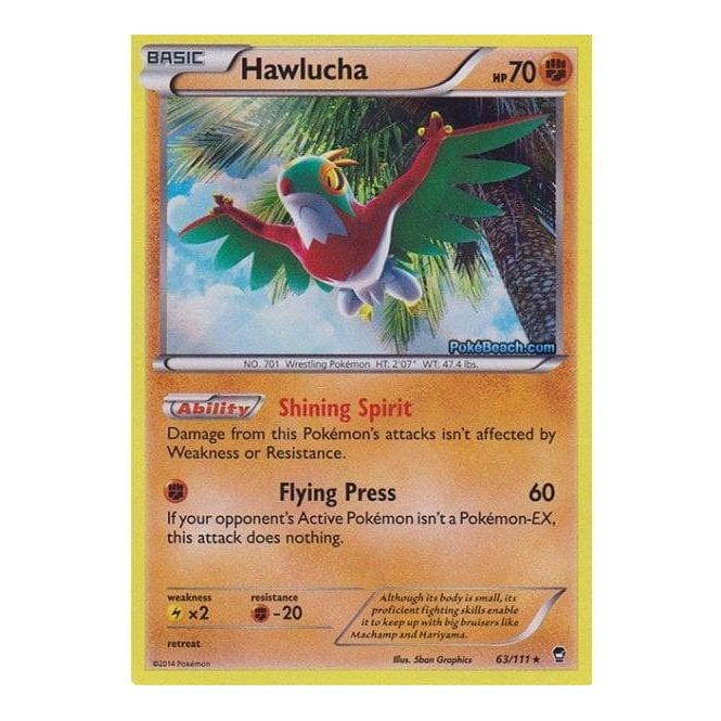 Pokemon Single Card XY FURIOUS FISTS (Reverse Holo) 063/111