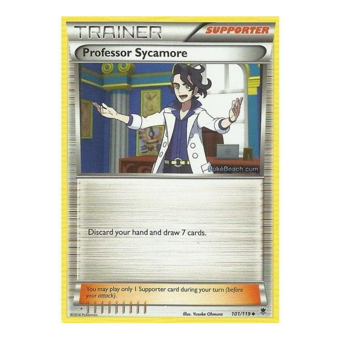pokemon sycamore card TCG Trainer Form XY Steam Siege 114/114 Professor