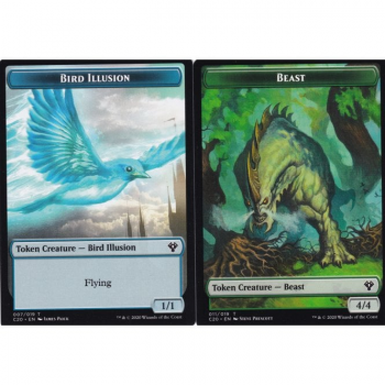 Bird Illusion // Beast (TOKEN) : COMMANDER 2020 TOKEN 07 - Magic the Gathering Single Card