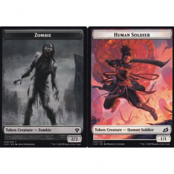 Zombie // Human Soldier (TOKEN) : COMMANDER 2020 TOKEN 11 - Magic the Gathering Single Card