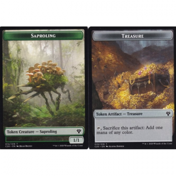 16 Saproling // Treasure (TOKEN) : COMMANDER 2020 TOKEN - Magic the Gathering Single Card