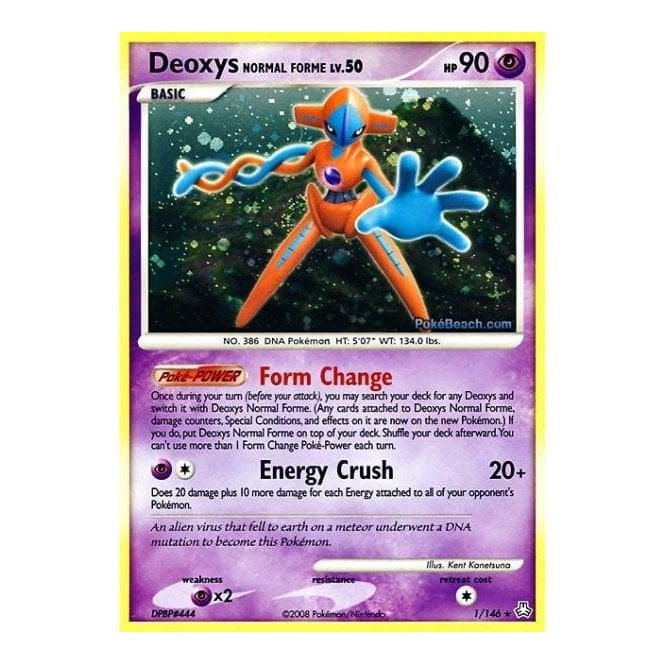 Pokemon Single Card LEGENDS AWAKENED (Reverse Holo) 001/146 Deoxys Normal Forme Chaos Cards