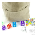 Third Die Standing Dice Bag : Pocket Series Crimson and Gray - Image 3