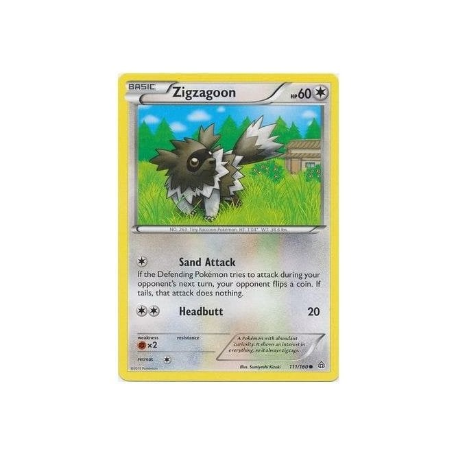 Pokemon Single Card XY - PRIMAL CLASH - 111/160 : Zigzagoon | Chaos Cards Pokemon Single Card XY - PRIMAL CLASH - 111/160 : Zigzagoon | Chaos Cards