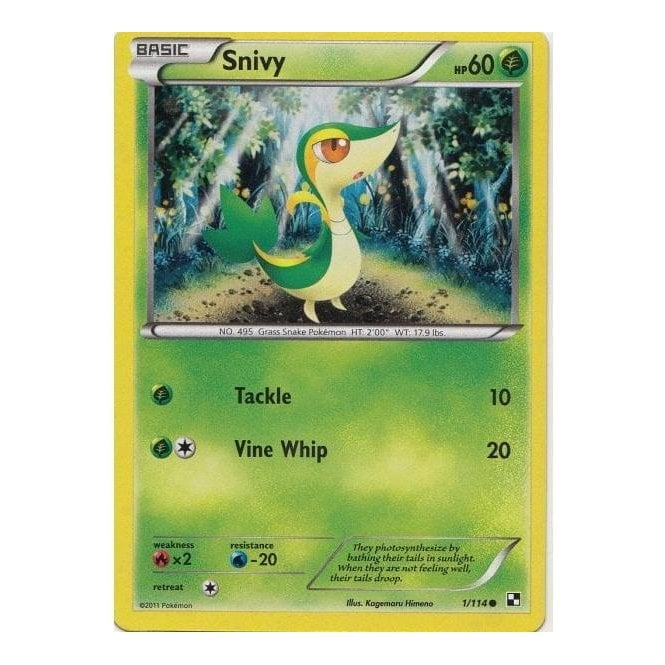 Pokemon Single Promotional Card - Snivy Holo (Super) 1/114 | Chaos Cards Pokemon Single Promotional Card - Snivy Holo (Super) 1/114 | Chaos Cards