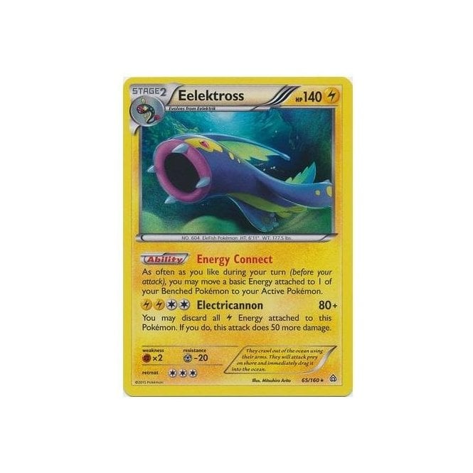 Pokemon Karte Eelektross 65/160 – Holo Aus XY Primal Clash, Sammlerkarte Im Top-Zustand