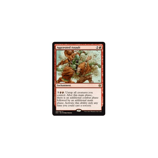 Aggravated Assault 25/47 Near Mint E02 MTG Explorers of Ixalan Aggravated Assault 25/47 Near Mint E02 MTG Explorers of Ixalan