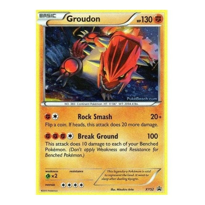 Pokemon Single Promotional Card - Groudon (JUMBO SIZE) XY52 | Chaos Cards