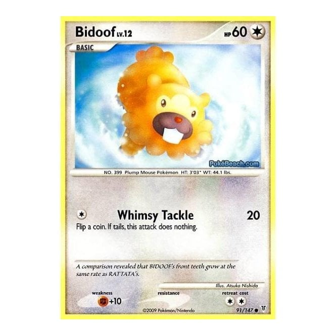Pokemon Single Card SUPREME VICTORS (Reverse Holo) 091/147 Bidoof