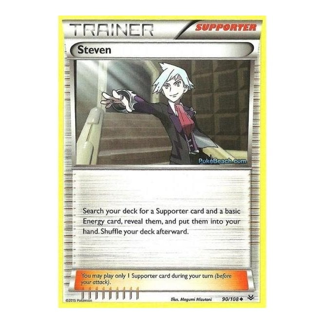 Pokemon Single Card XY - ROARING SKIES - 090/108 : Steven Pokemon Single Card XY - ROARING SKIES - 090/108 : Steven