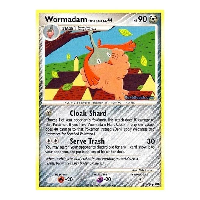 Pokemon Single Card ARCEUS - 51/99 : Wormadam Trash Cloak | Chaos Cards Pokemon Single Card ARCEUS - 51/99 : Wormadam Trash Cloak | Chaos Cards
