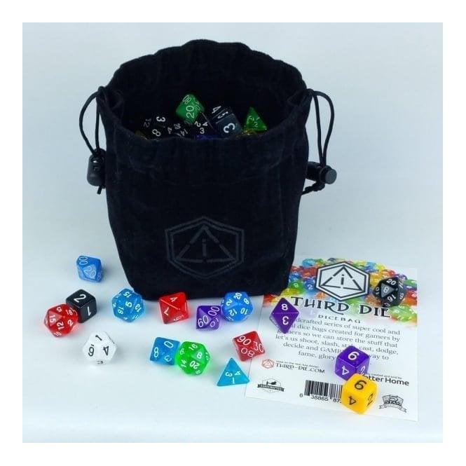Third Die Standing Dice Bag All Black Void Chaos Cards