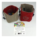 Third Die Standing Dice Bag : Crimson and Dark Gray