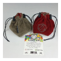 Third Die Standing Dice Bag : Crimson and Dark Gray - Image 2