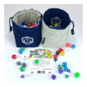 Third Die Standing Dice Bag : Navy and Gray