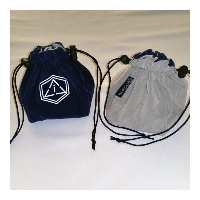 Third Die Standing Dice Bag Navy and Gray Chaos Cards