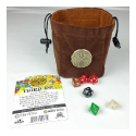 Third Die Standing Dice Bag : Celtic Knot Medallion Rich Brown