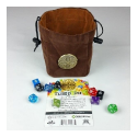 Third Die Standing Dice Bag : Celtic Knot Medallion Rich Brown - Image 2