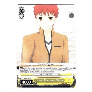 Weiss/Schwarz Single S34 - Fate stay night Unlimited Blade Works E024 : Usual Morning, Shirou