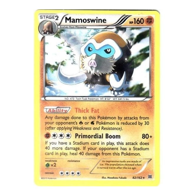 Pokemon Single Card XY - BREAKTHROUGH (Reverse Holo) - 082/162 : Mamoswine  | Chaos Cards