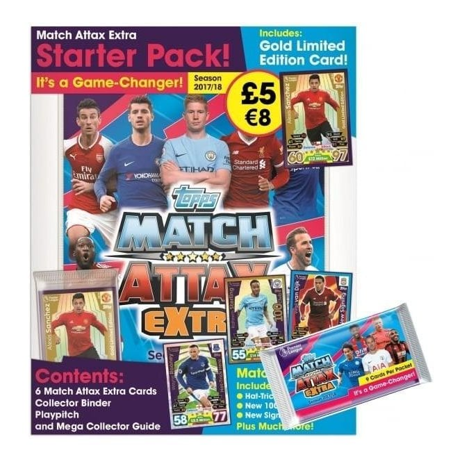 Match Attax Extra Premier League 17/18 Trading Cards Starter Pack