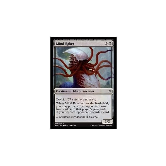 Mtg Raker Mind Raker : BATTLE FOR ZENDIKAR 095/274 - Magic the Gathering Single Card