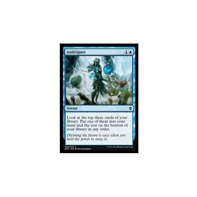 Anticipate (FOIL) : BATTLE FOR ZENDIKAR 069/274 - Magic the Gathering Single Card Anticipate (FOIL) : BATTLE FOR ZENDIKAR 069/274 - Magic the Gathering Single Card