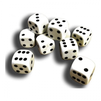 Legend Dice : 16mm D6 spot White