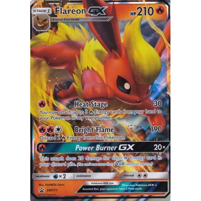 Pokemon Single Promotional Card - SM171 Flareon GX | Chaos Cards