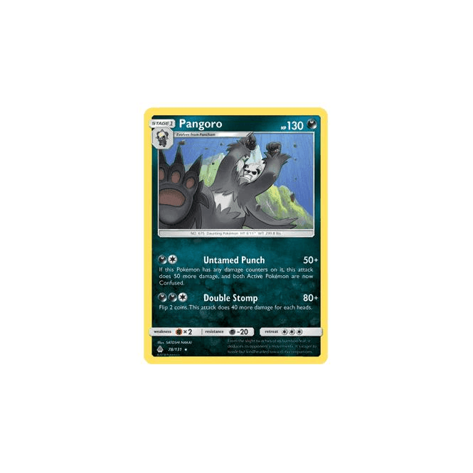 Pokemon Single Card SM - FORBIDDEN LIGHT (Reverse Holo) - 078/131 : Pangoro | Chaos Cards Pokemon Single Card SM - FORBIDDEN LIGHT (Reverse Holo) - 078/131 : Pangoro | Chaos Cards