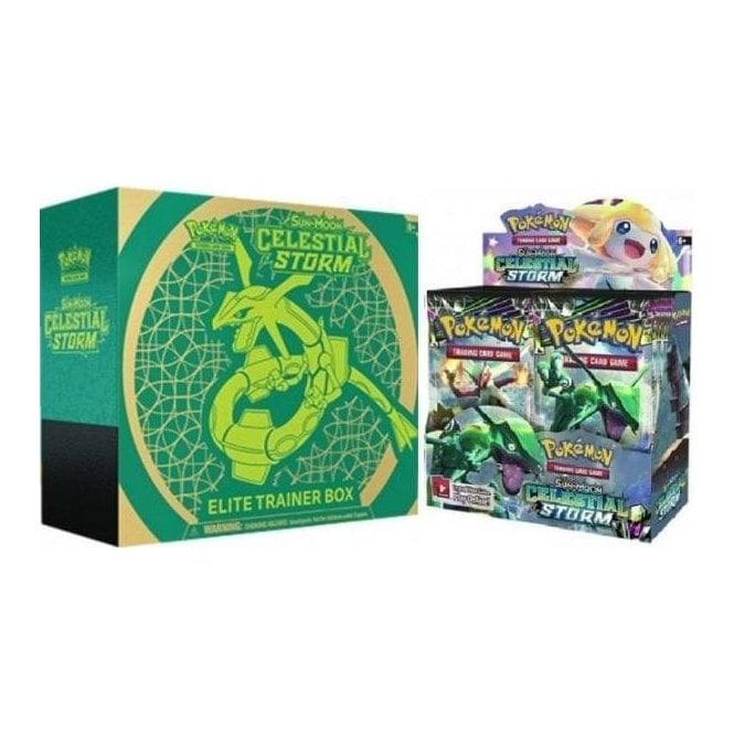 Pokemon Booster Box & Elite Trainer Box Combo : Sun and Moon - Celestial Storm | Chaos Cards Pokemon Booster Box & Elite Trainer Box Combo : Sun and Moon - Celestial Storm | Chaos Cards