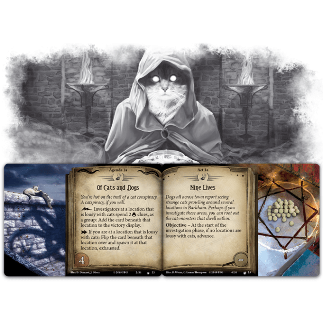 BArkham Horror The Card Game The Meddling of Meowlathotep Chaos Cards