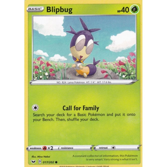 Pokemon Single Card Sword Shield Base Set 17 2 Blipbug Chaos Cards