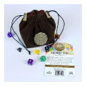 Third Die Standing Dice Bag : Celtic Knot 2 Medallion Dark Brown