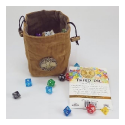 Third Die Standing Dice Bag : Celtic Tree Medallion Light Brown - Image 2